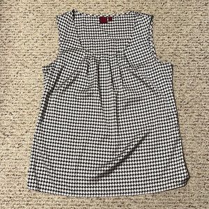 212 collection houndstooth stretchy satin blouse size small